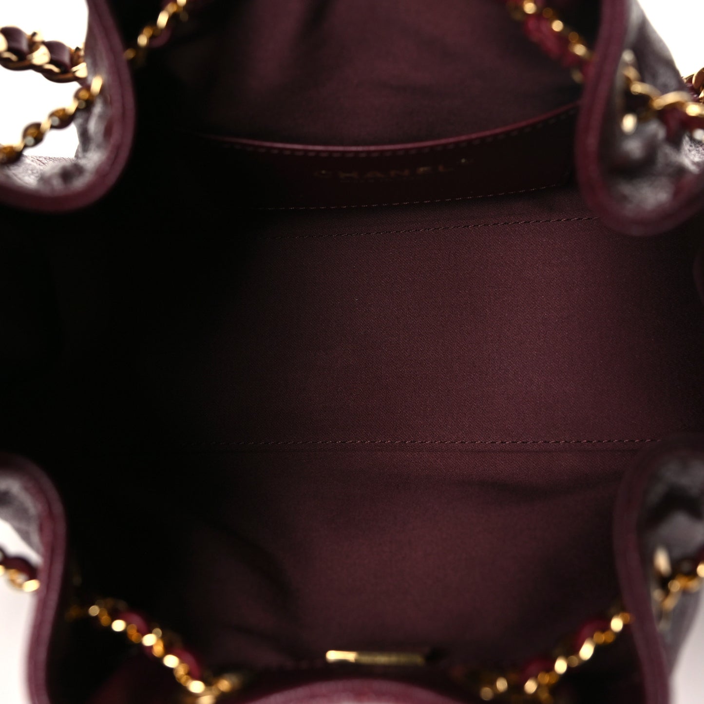 Grained Calfskin Quilted Mini Chanel 25 Handbag Dark Burgundy