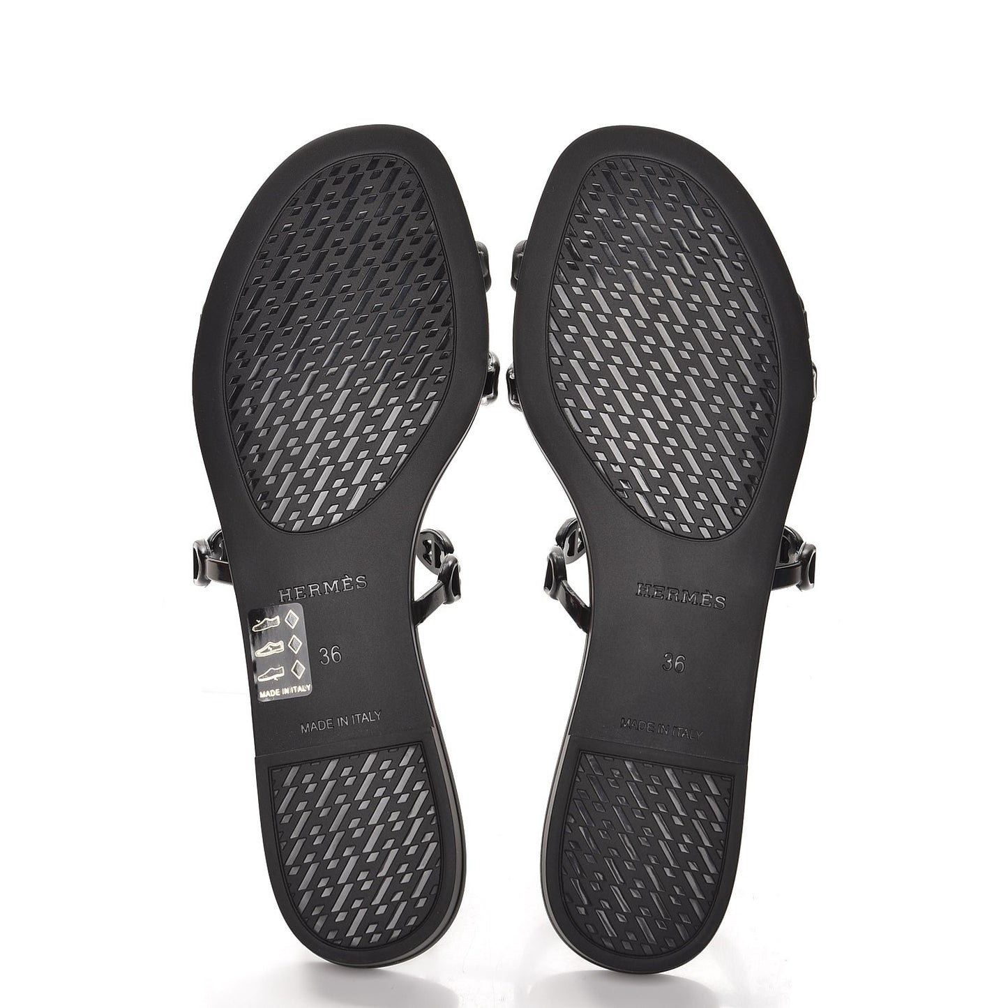 Rubber Chaine d'Ancre Rivage Sandals 36 Black