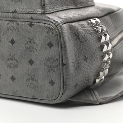 MCM Visetos Small Side Stud Stark Backpack Phantom Grey 10 of 14