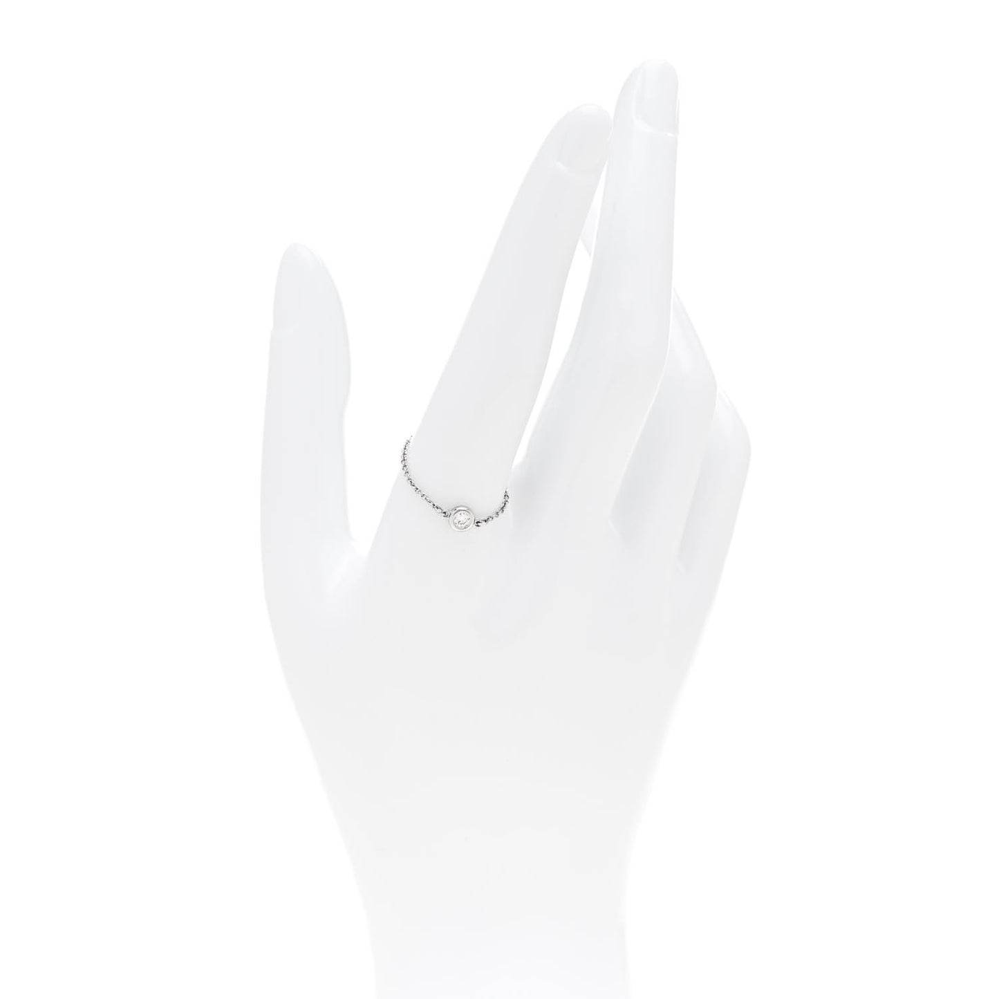 Platinum Diamond Elsa Peretti Diamonds by the Yard Chain Ring 61 9.5