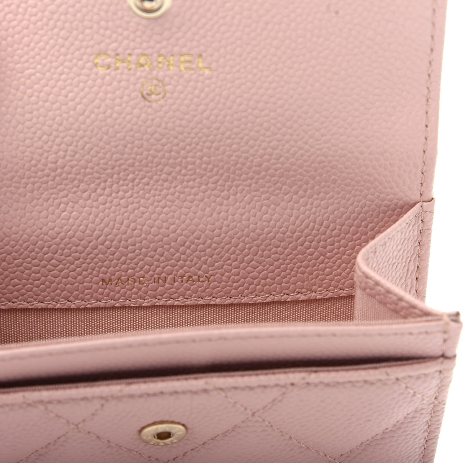 Chanel Caviar Quilted Flap Card Holder Light Pink 7 of 9