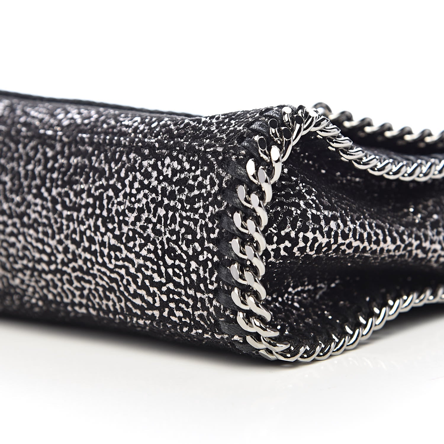 Stella McCartney Chamois Shiny Dotted Mini Falabella Crossbody Bag Ruthenium 8 of 9