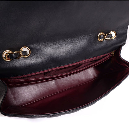 Chanel Lambskin Quilted Jumbo Single Flap Black 5 of 8