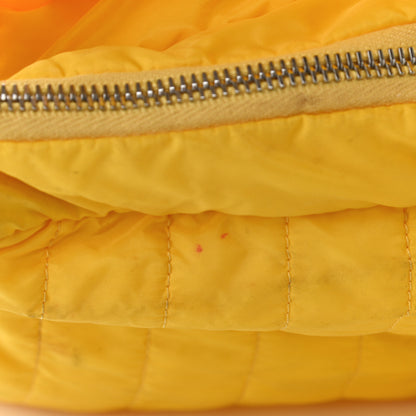 Chanel Nylon Vertical Quilted Jumbo Flap Yellow 14 of 16