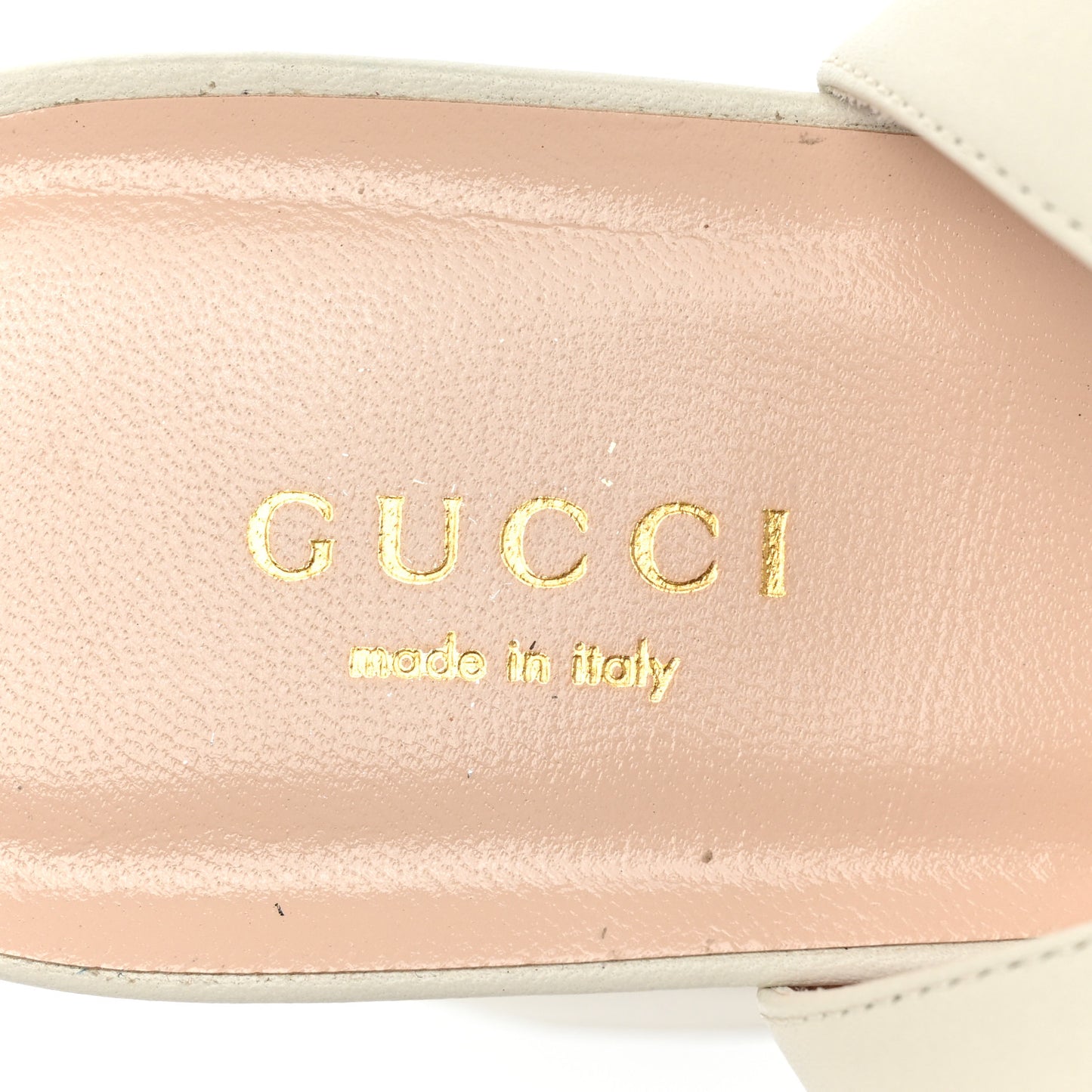 Calfskin GG Marmont Ankle Wrap 30/85mm Platform Sandals 39.5 Mystic White