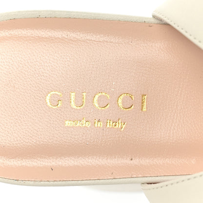 Gucci Calfskin GG Marmont Ankle Wrap 30/85mm Platform Sandals 39.5 Mystic White 7 of 10