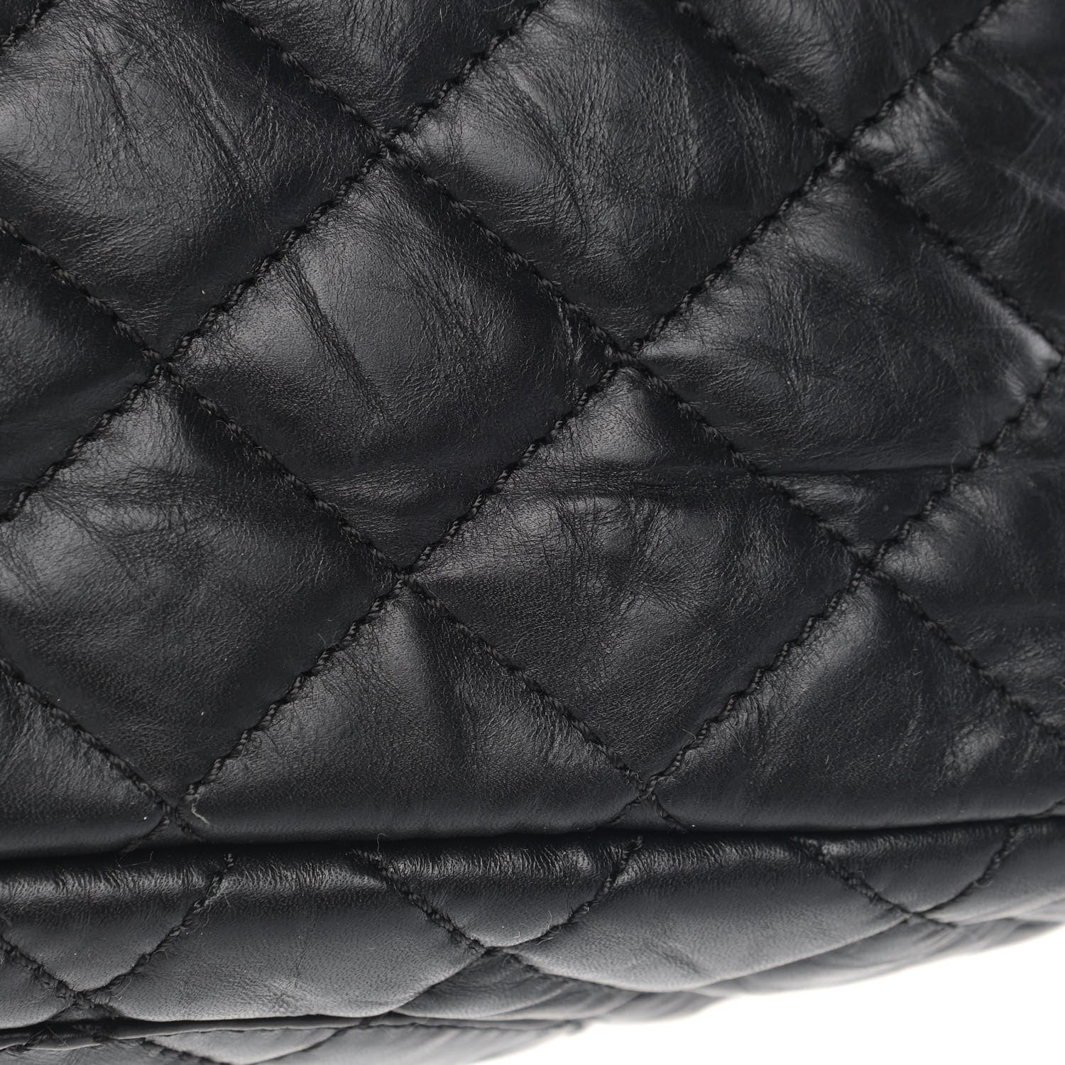 Chanel Aged Calfskin Quilted Medium Reissue Camera Case Black 11 of 11