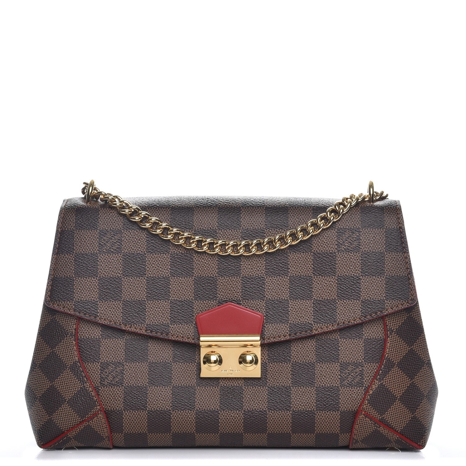 Louis Vuitton Damier Ebene Caissa Clutch Cherry 1 of 8