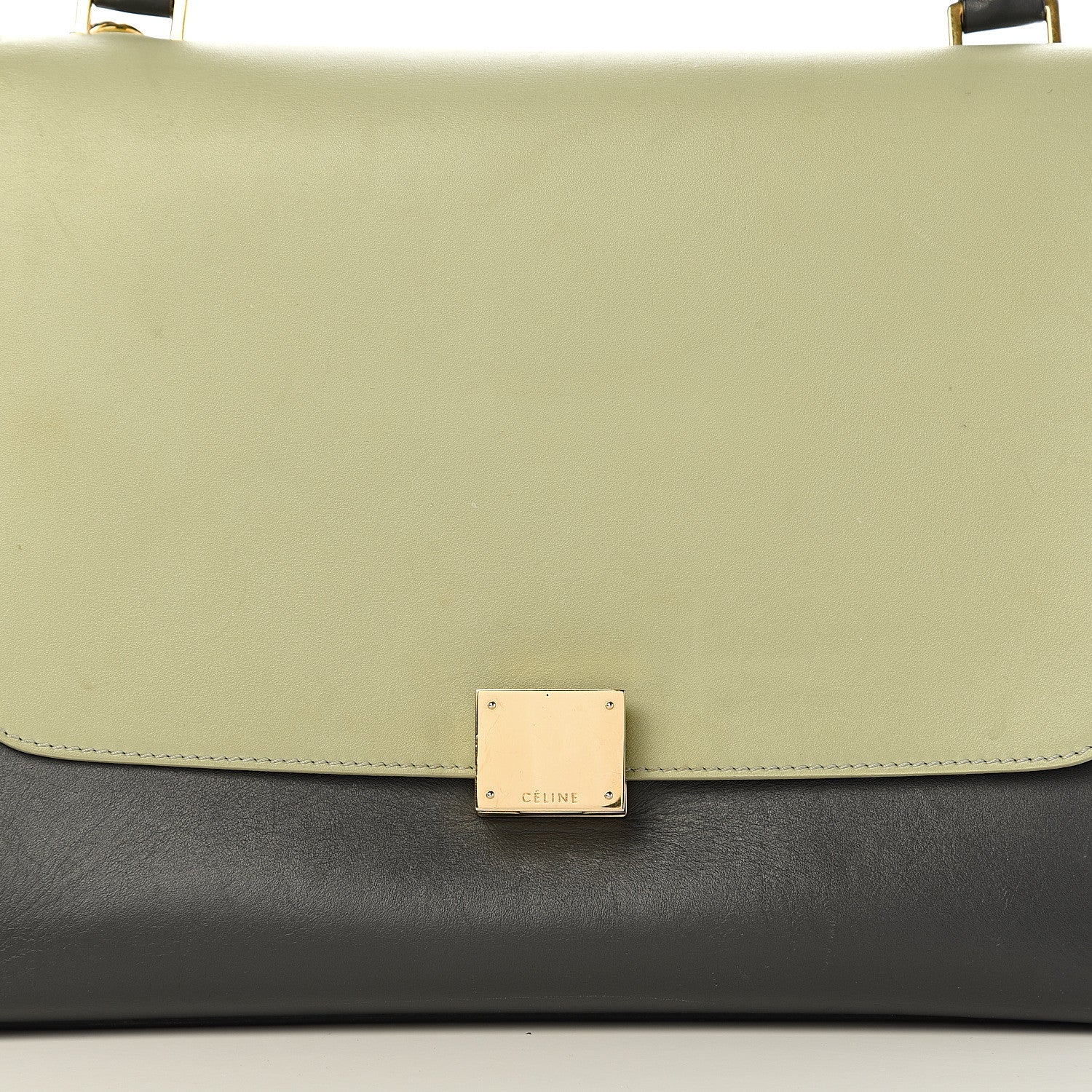 Celine Smooth Calfskin Medium Tri-Color Trapeze Pistachio 26 of 26