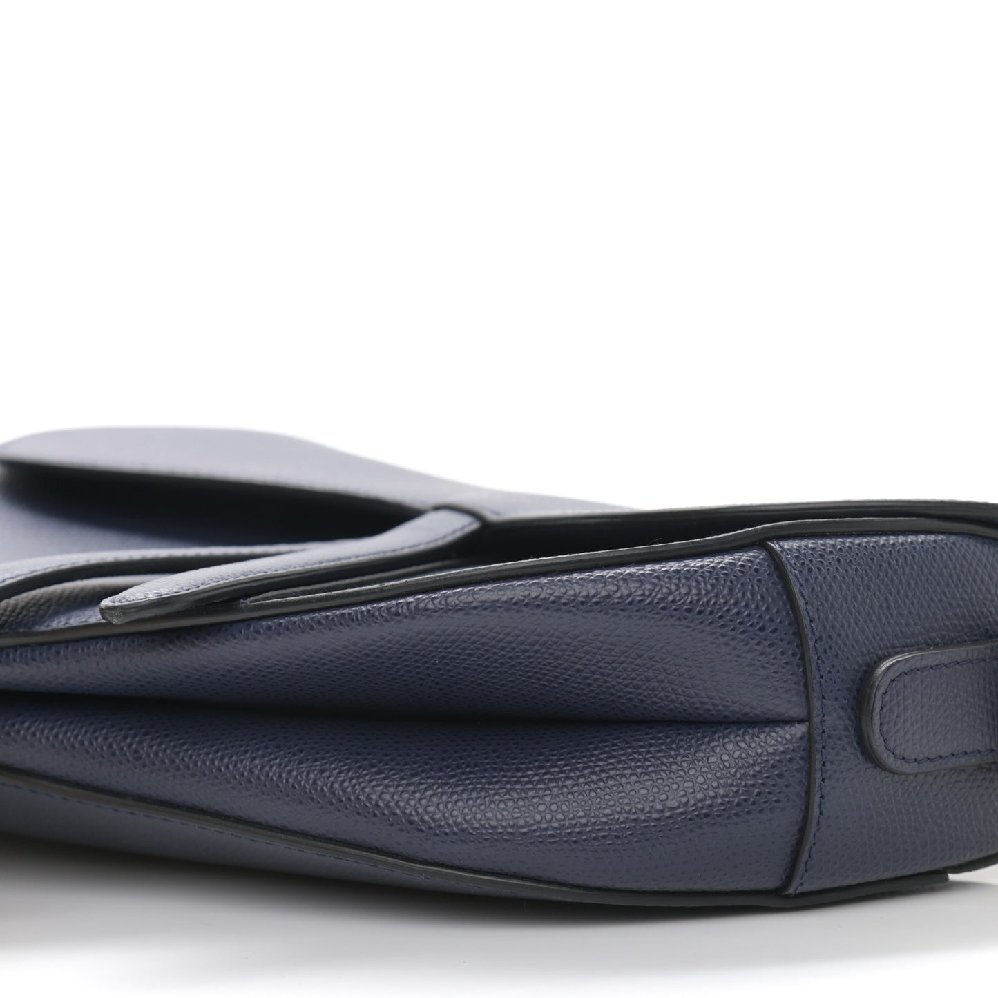Grained Calfskin Saddle Bag Navy