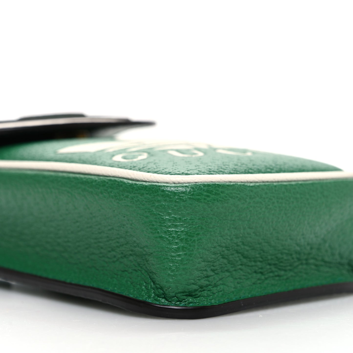 X ADIDAS Textured Dollar Calfskin Trefoil Embossed Phone Crossbody Bag New Shamarock