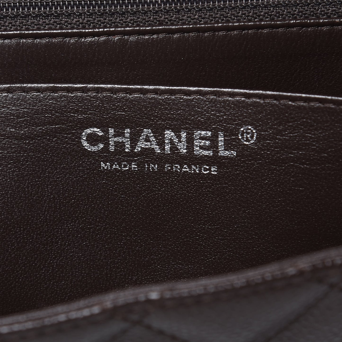 Caviar Quilted Jumbo Single Flap Dark Brown