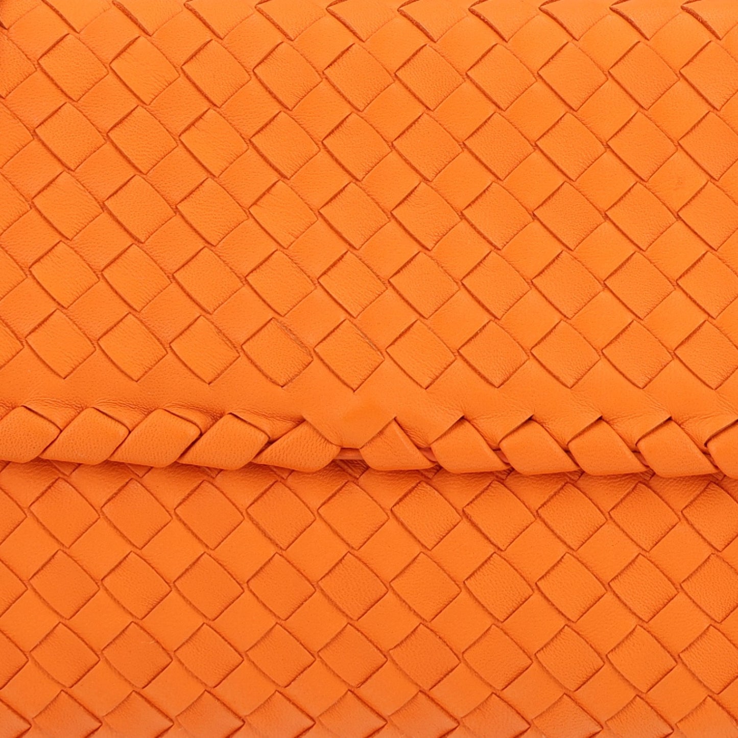 Nappa Intrecciato Baby Olimpia Shoulder Bag Orange
