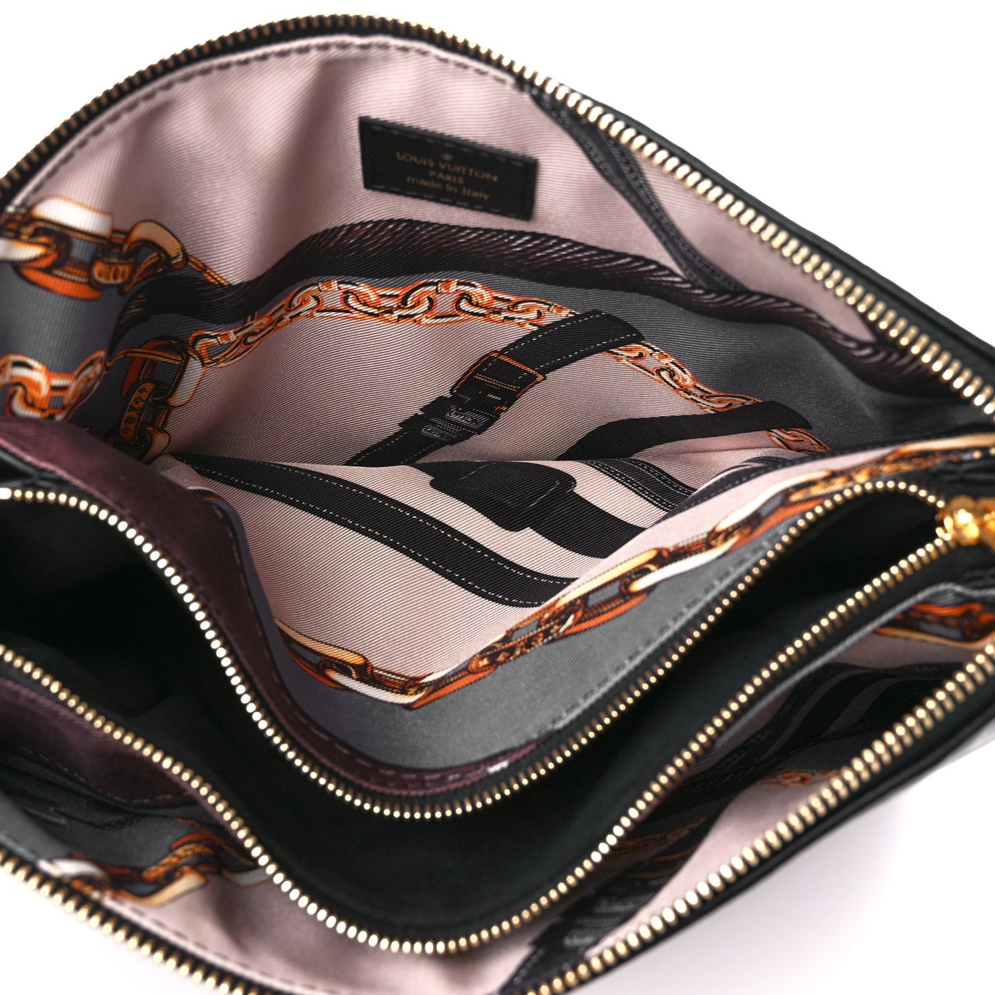 Lambskin Embossed Monogram Scarf Coussin PM Black