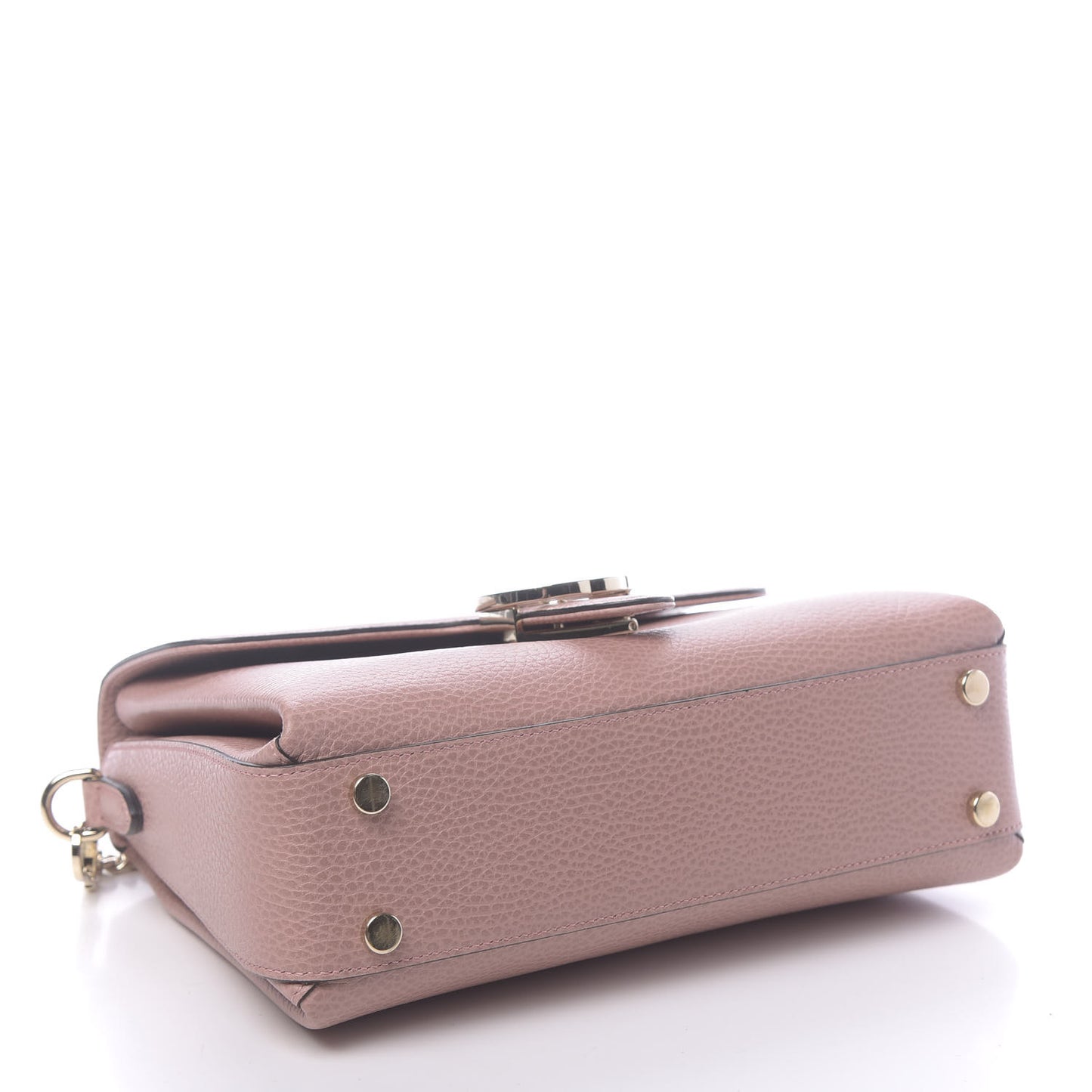 Dollar Calfskin Interlocking G Top Handle Shoulder Bag Soft Pink