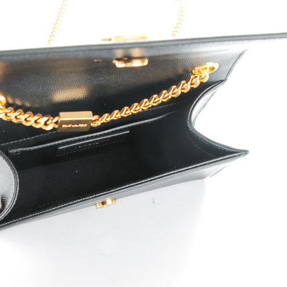 Saint Laurent Grain De Poudre Small Monogram Kate Satchel Black 5 of 6