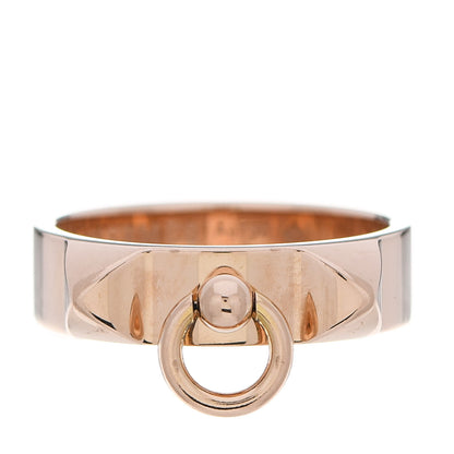 Hermes 18K Rose Gold PM Collier De Chien Ring 53 6.25 1 of 5