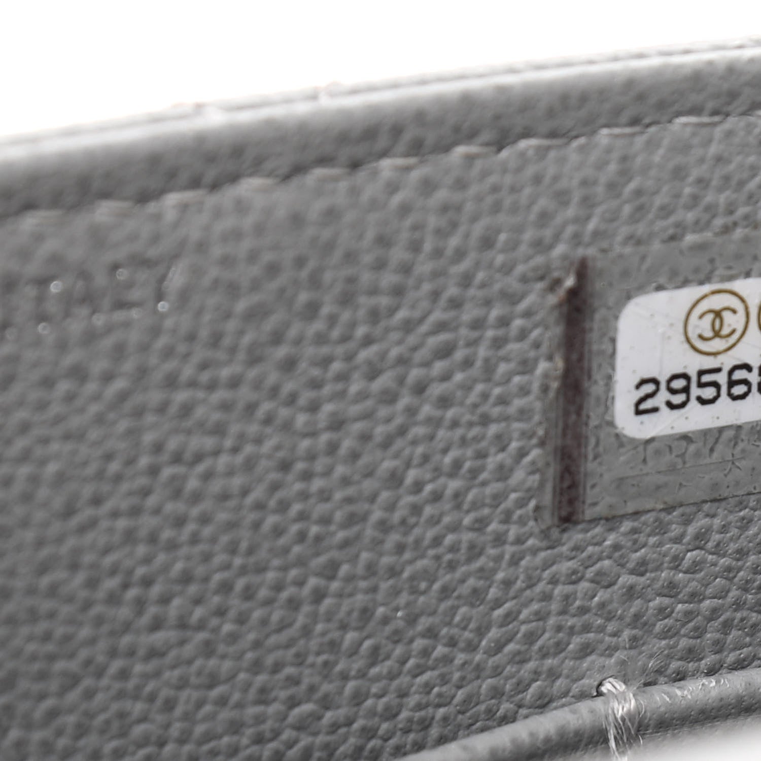 Chanel Grained Calfskin Quilted CC Box Clutch With Chain Grey 7 of 12