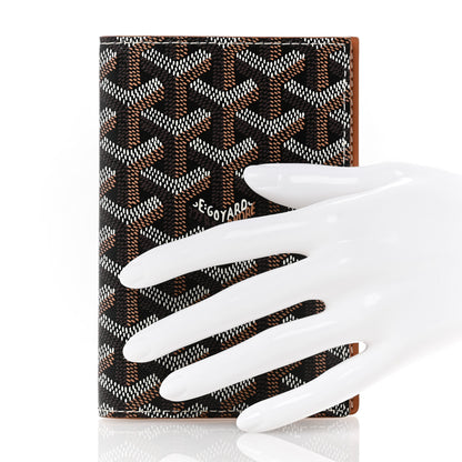 Goyard Goyardine Grenelle Passport Wallet Black Gold 2 of 8