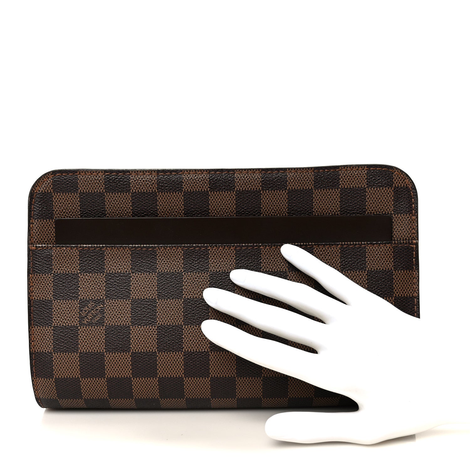Louis Vuitton Damier Ebene Pochette Saint Louis Clutch 2 of 8