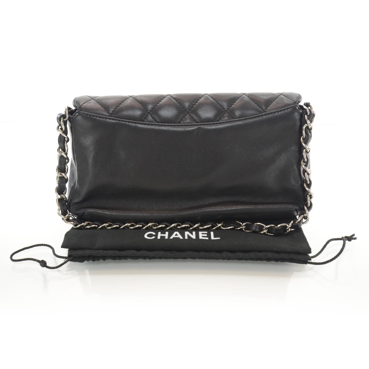Chanel Lambskin Quilted CC Turnlock Flap Shoulder Bag Black 3 of 9
