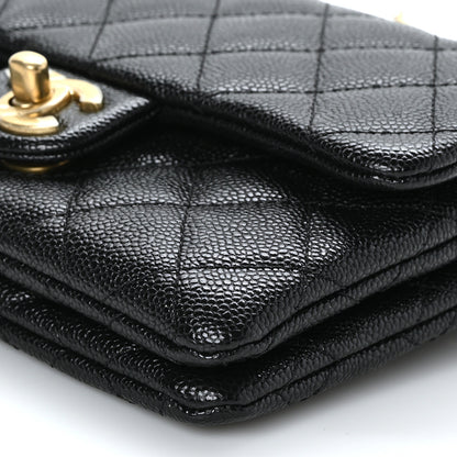 Chanel Shiny Caviar Pick Me Up Flap Belt Bag Black 11 of 12