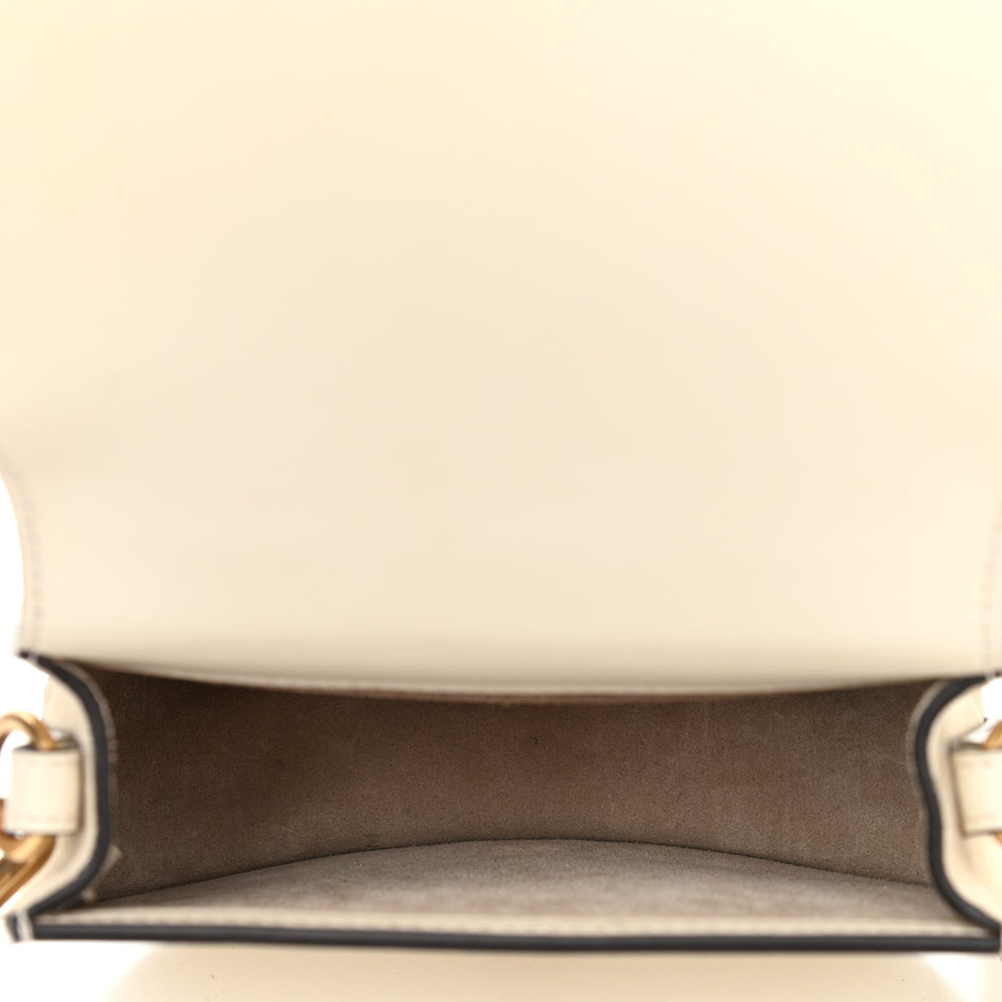 Calfskin Suede Small Nile Bracelet Bag Off White