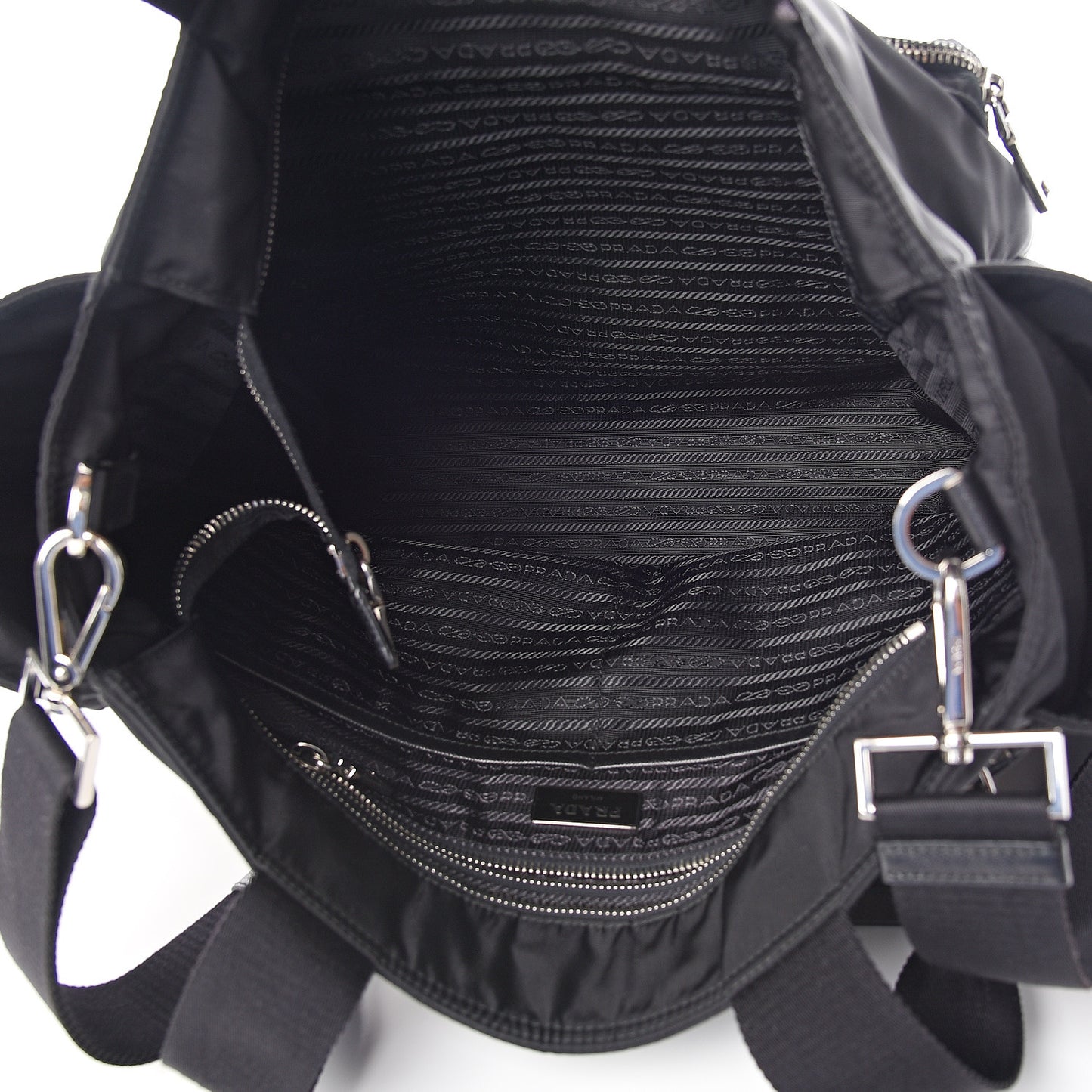 Tessuto Nylon Vela Diaper Bag Black