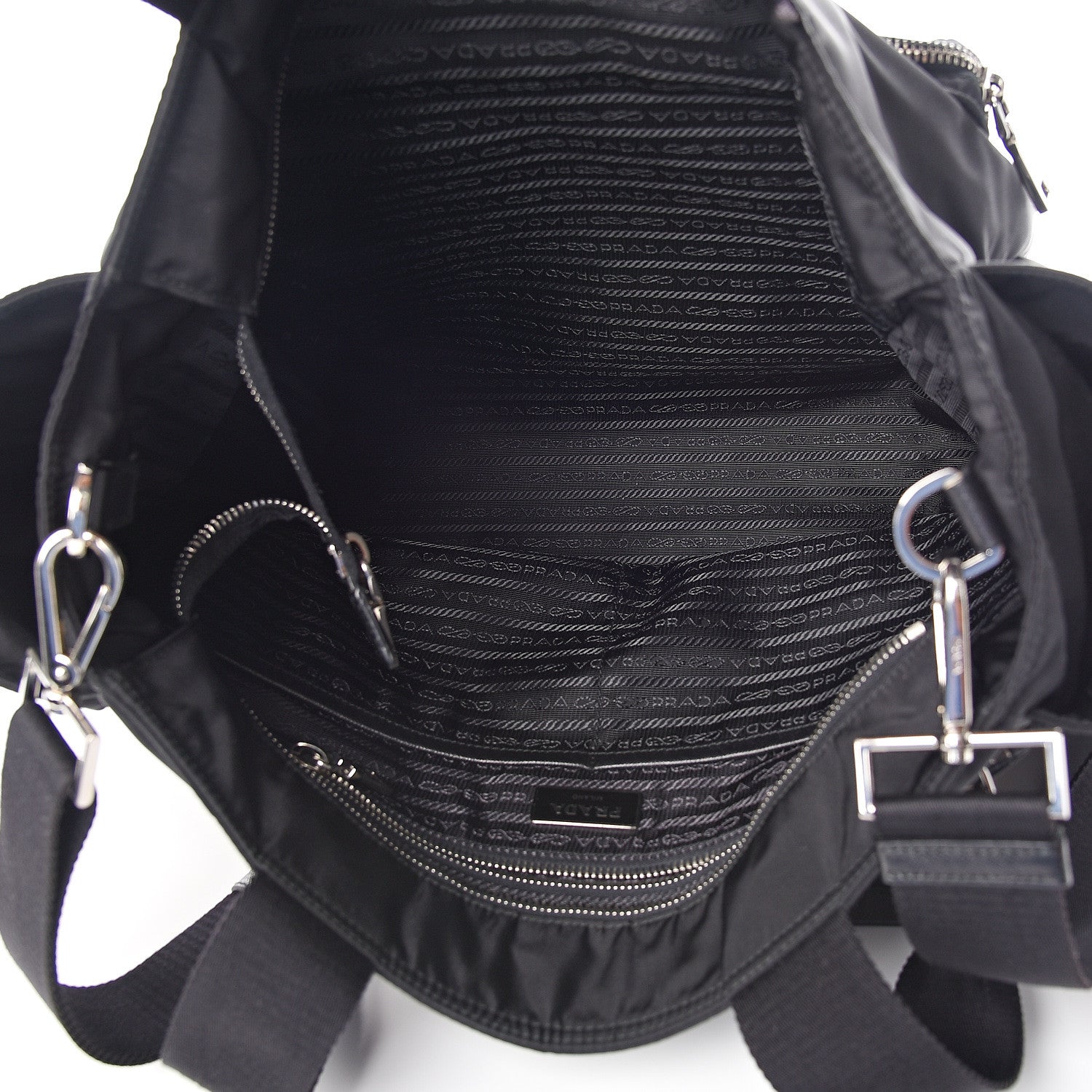 Prada Tessuto Nylon Vela Diaper Bag Black 4 of 12