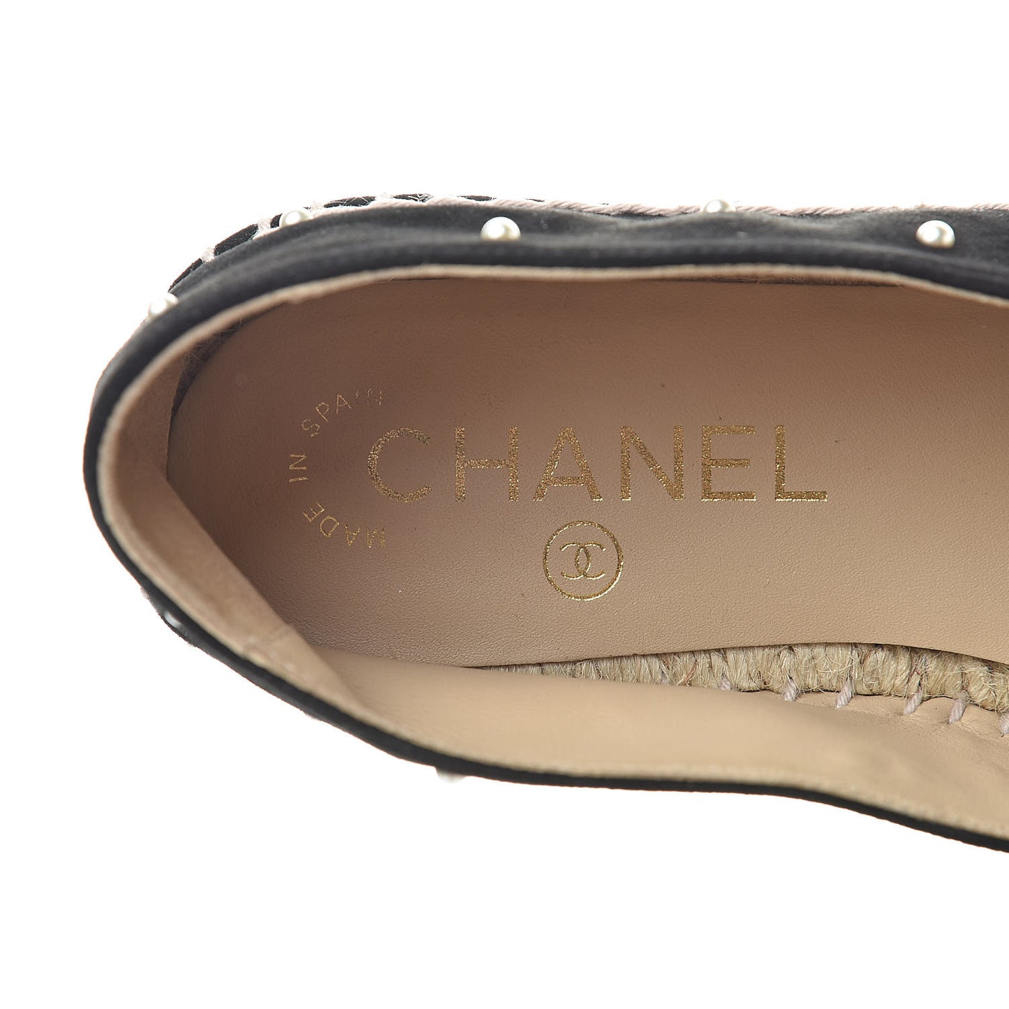 Suede Pearl CC Espadrilles 36 Black