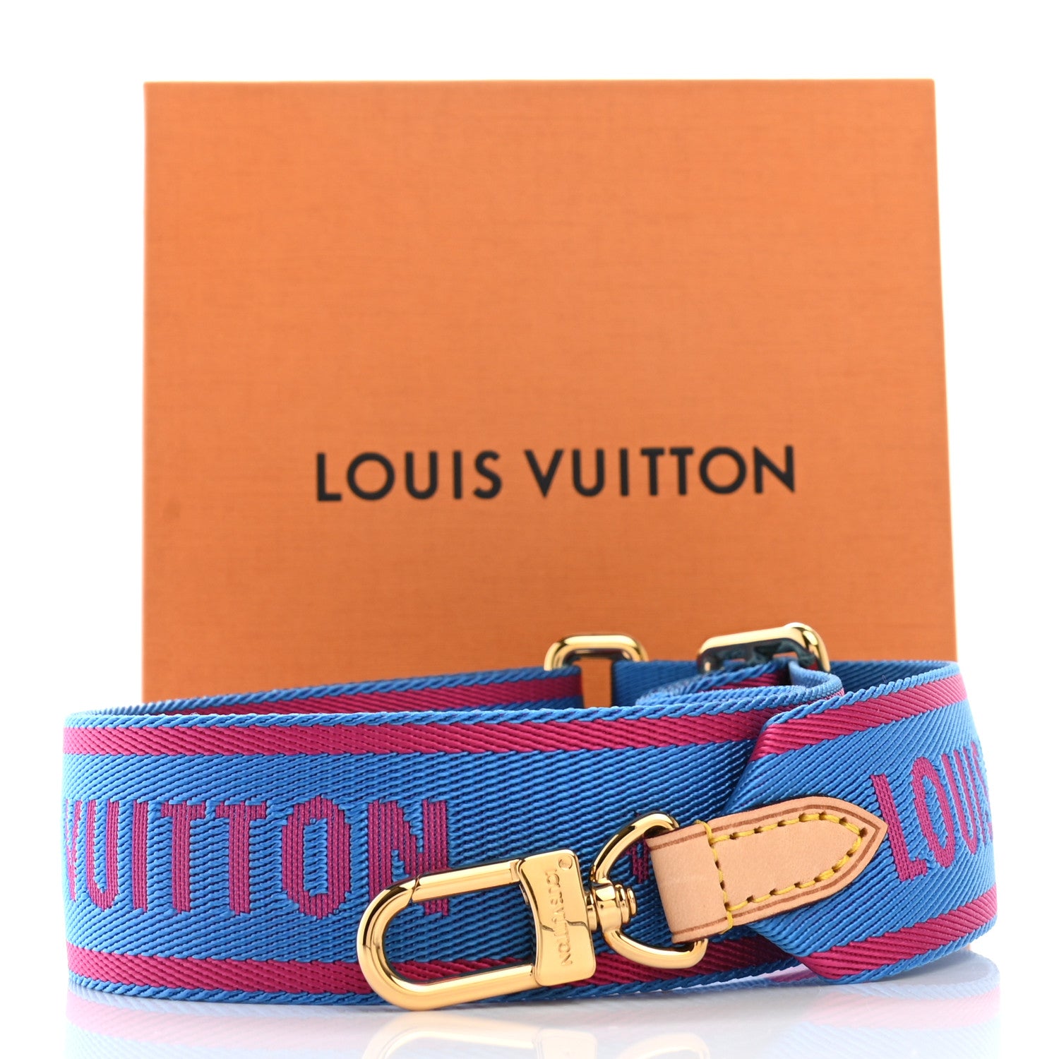 Louis Vuitton Nylon Bandouliere Shoulder Strap Blue Magenta 5 of 5