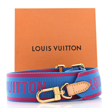 Louis Vuitton Nylon Bandouliere Shoulder Strap Blue Magenta 5 of 5