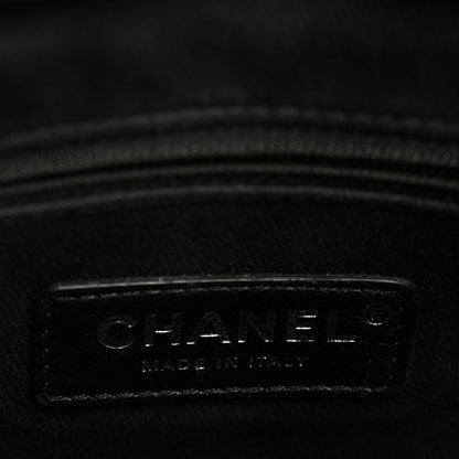 Chanel Canvas Deauville Drawstring Bucket Bag Black 6 of 15
