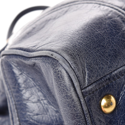 Miu Miu Vitello Shine Top Handle Satchel Bleuette 12 of 15