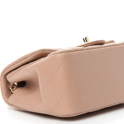 Chanel Lambskin Quilted Mini Square Flap Beige 9 of 10