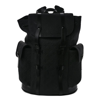 Louis Vuitton Taurillon Monogram Christopher MM Backpack Black 1 of 8