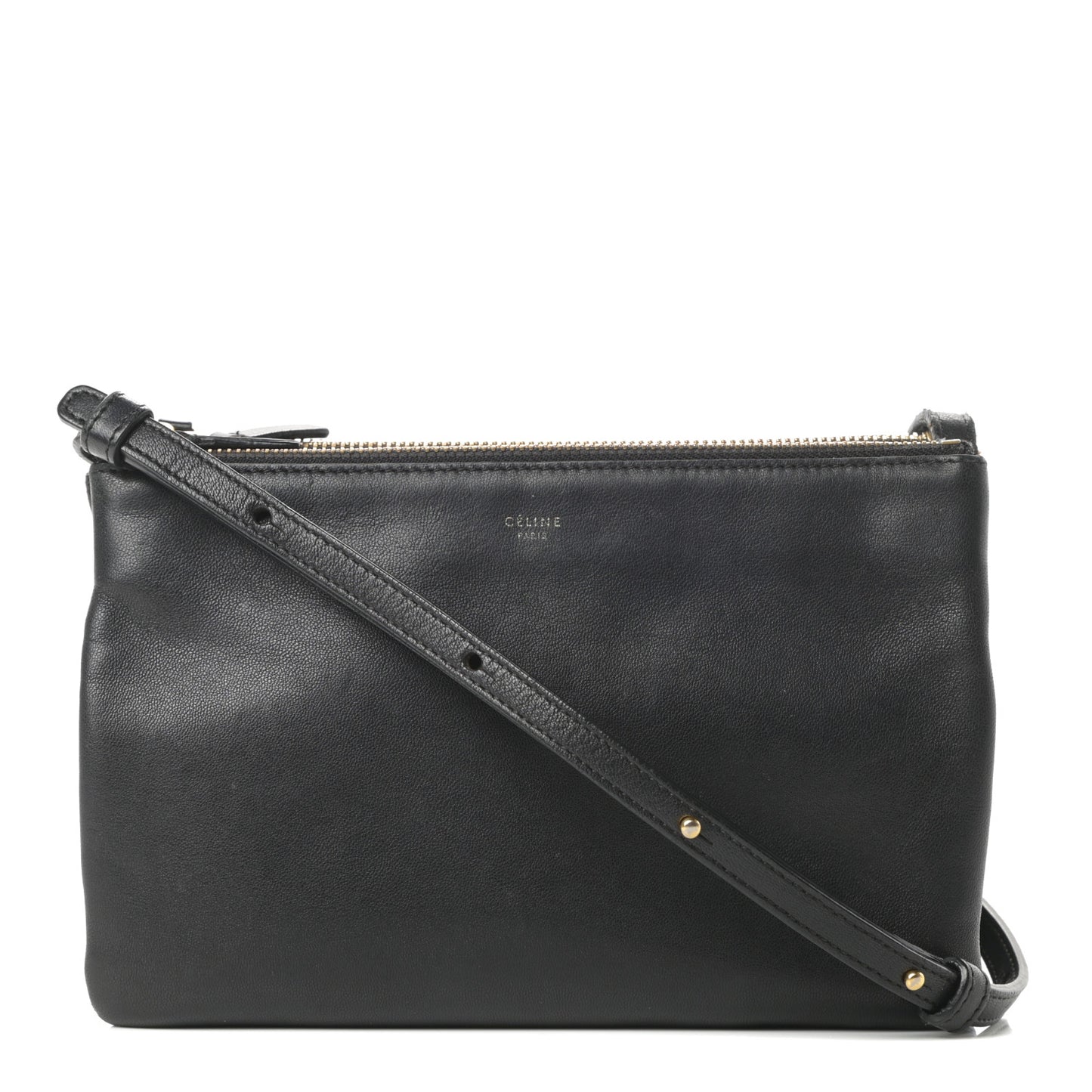 Lambskin Small Trio Crossbody Bag Black