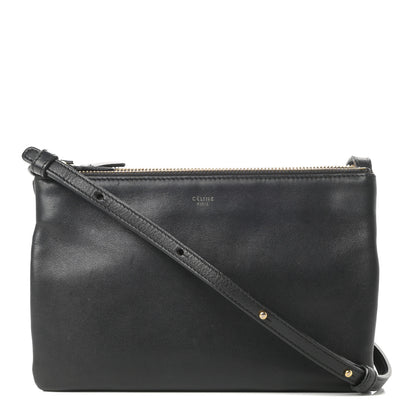 Celine Lambskin Small Trio Crossbody Bag Black 1 of 16