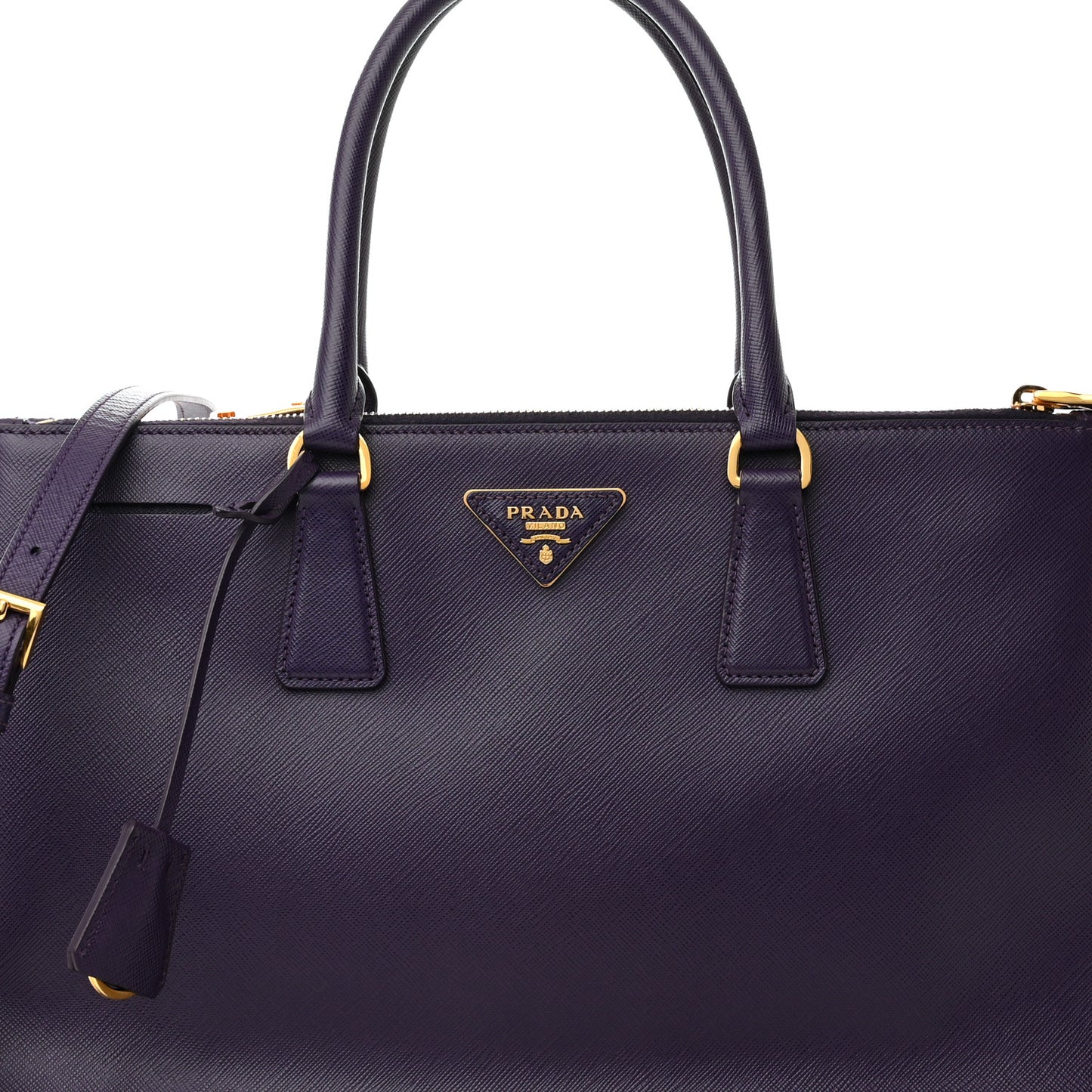 Saffiano Medium Galleria Double Zip Tote Viola