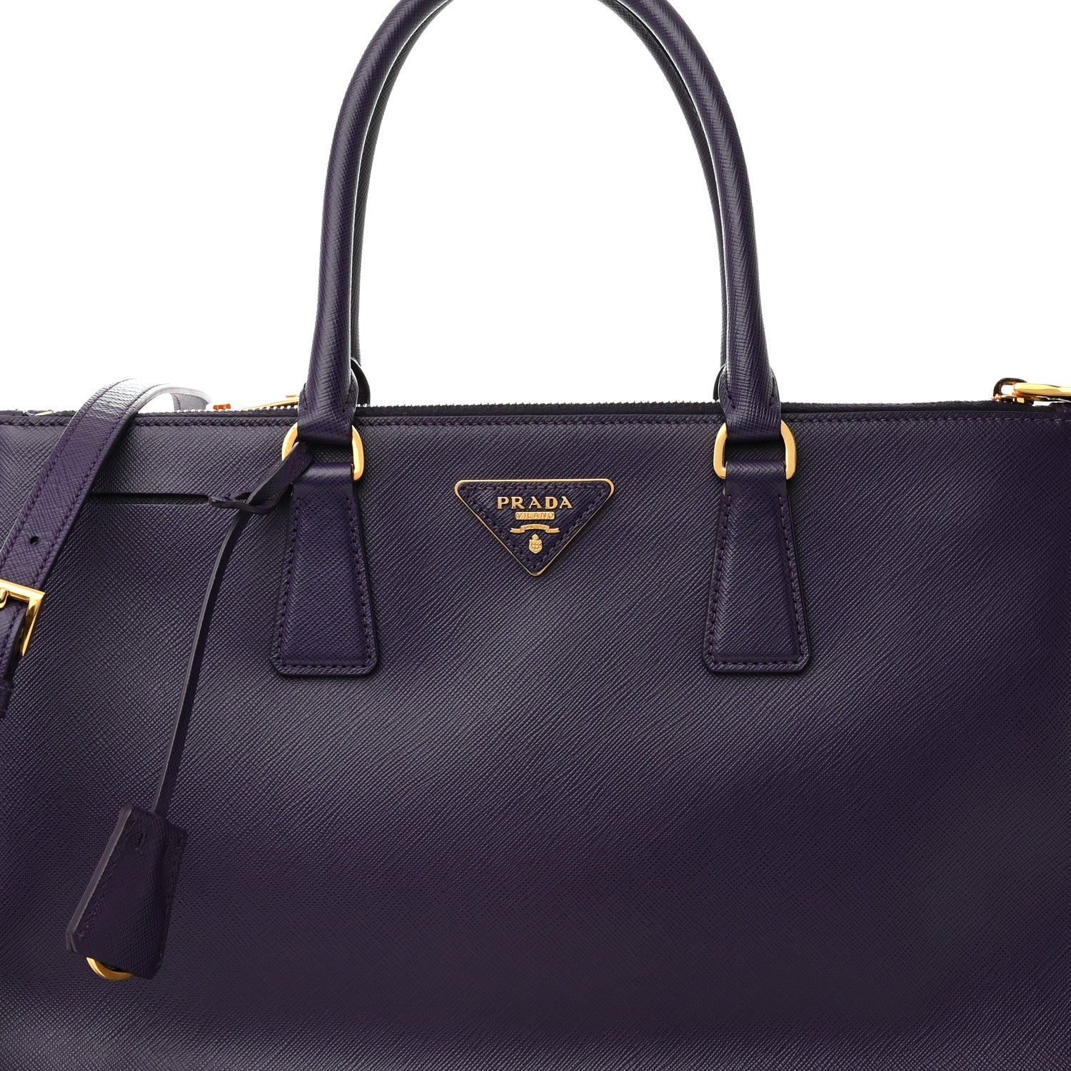 Prada Saffiano Medium Galleria Double Zip Tote Viola 7 of 9