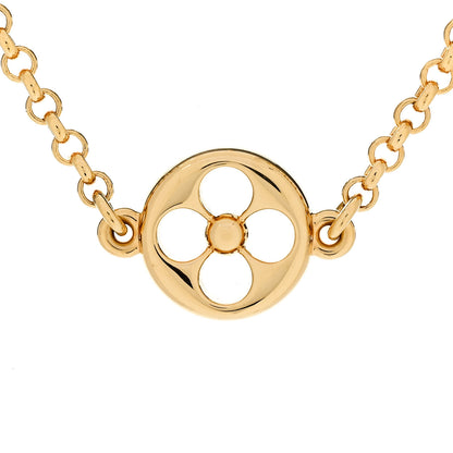 Louis Vuitton Monogram Flower Necklace Gold 4 of 7