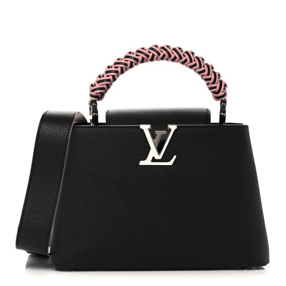 Louis Vuitton Taurillon Braided Capucines BB Black 1 of 9