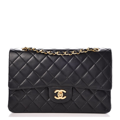 Chanel Lambskin Quilted Medium Double Flap Black 1 of 14