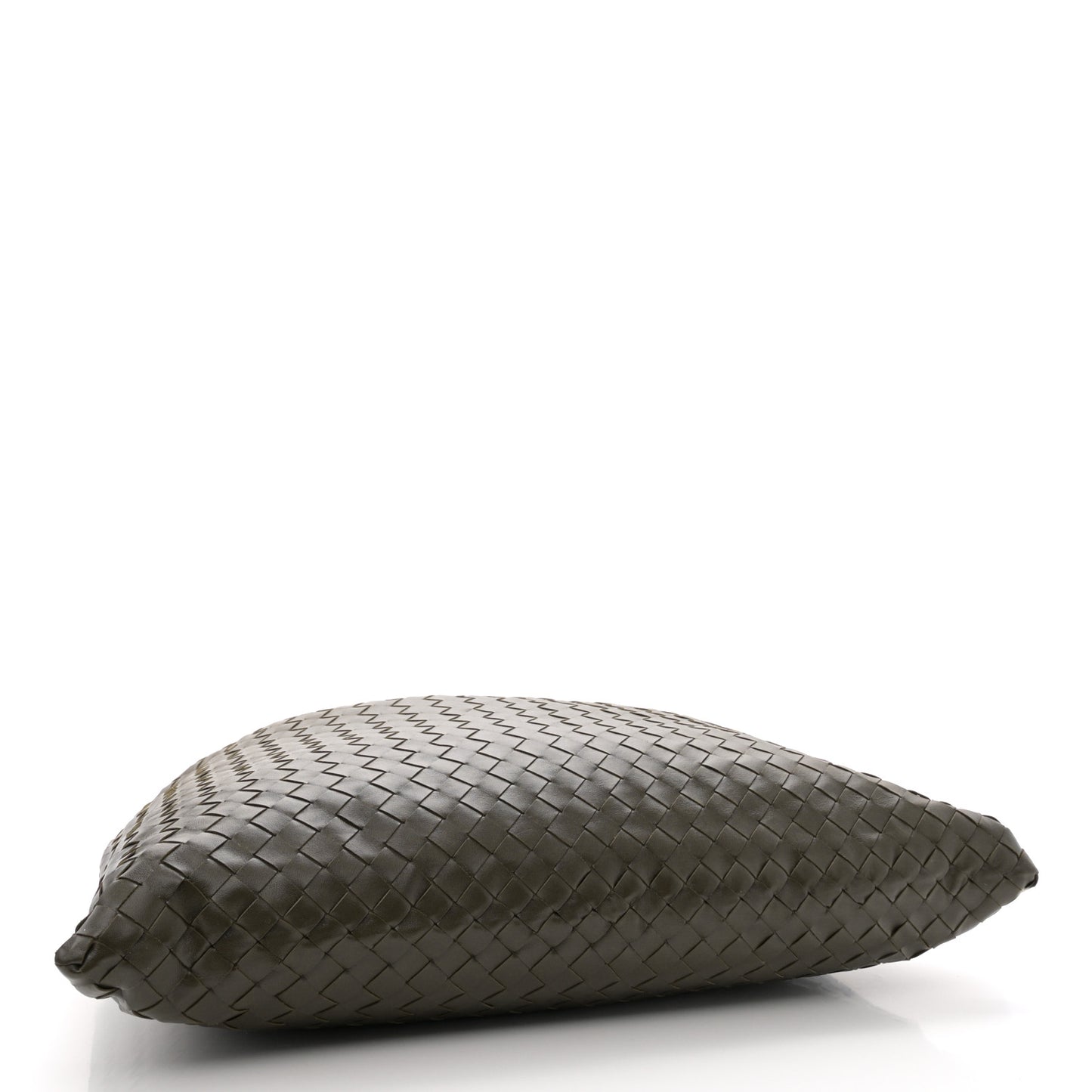 Calfskin Intrecciato Large Hop Kaki