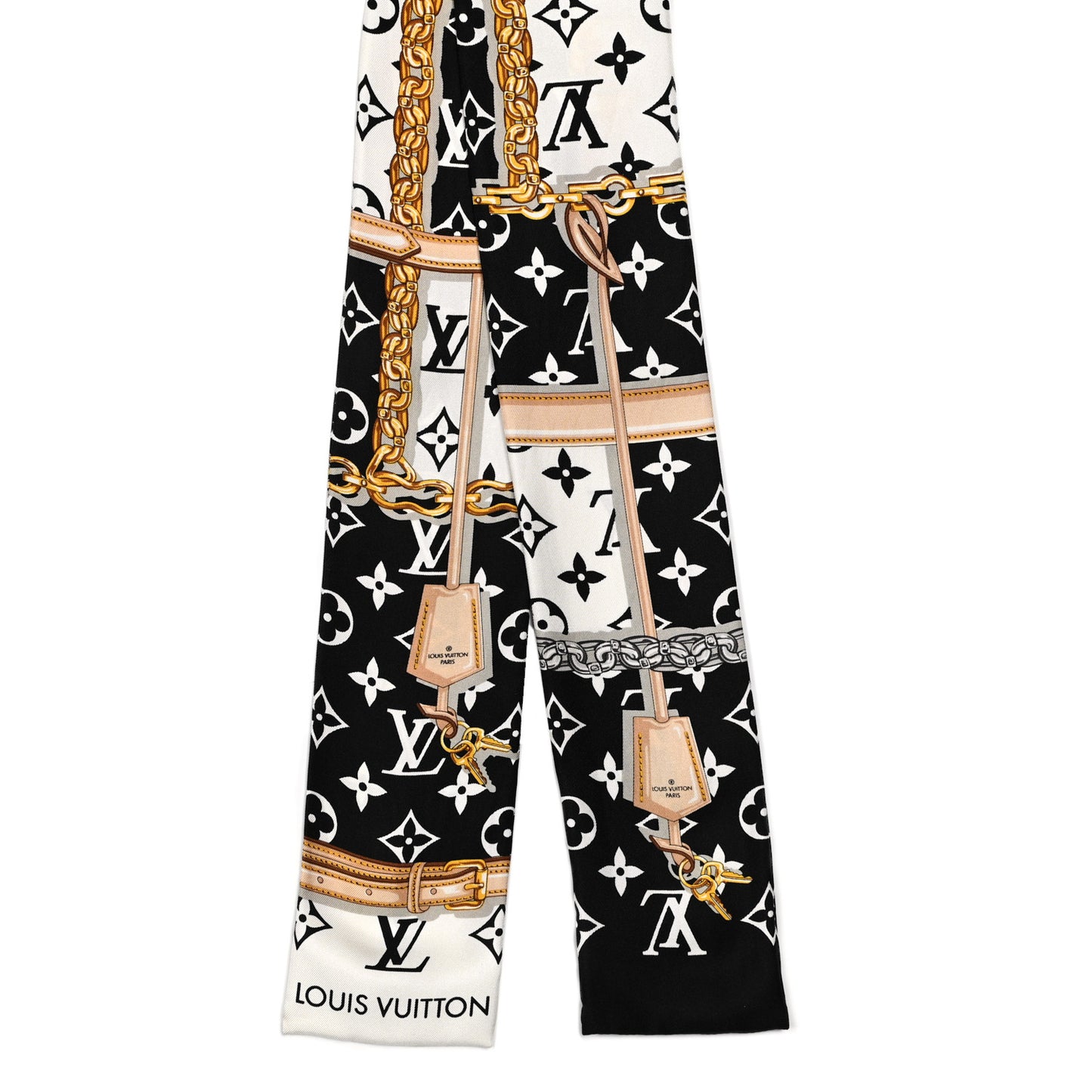 Silk Monogram Confidential Bandeau Black