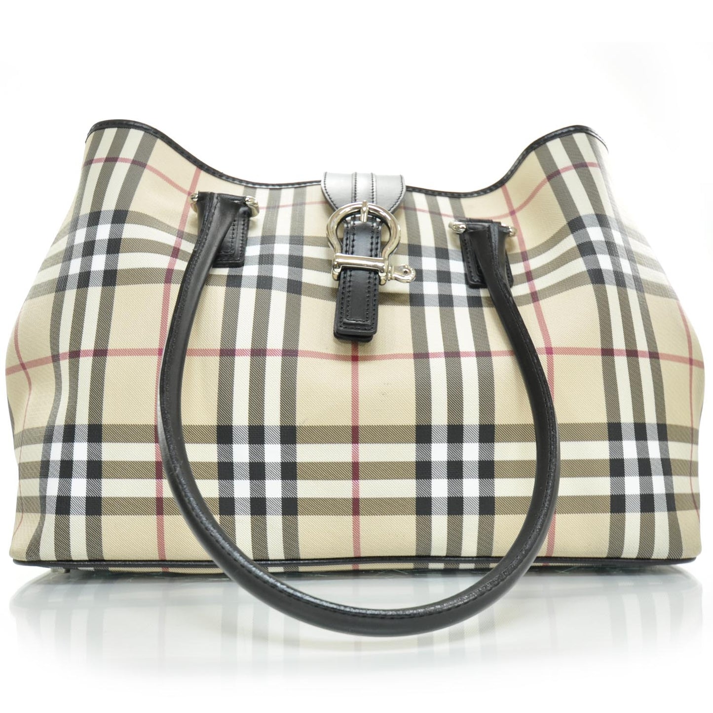 House Check Large Buckle Tote