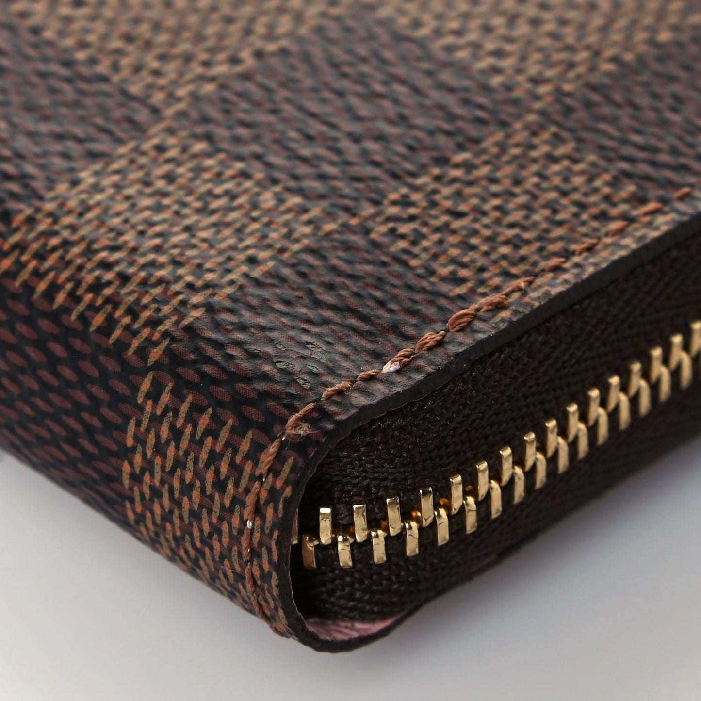 Damier Ebene Zippy Coin Purse Rose Ballerine