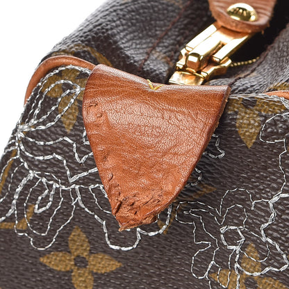 Louis Vuitton Monogram Dentelle Speedy 30 Silver 6 of 10