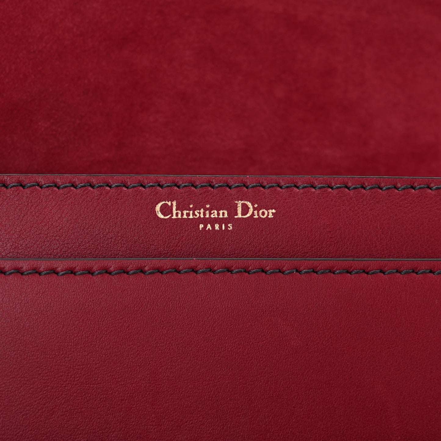 Calfskin J'Adior Chain Flap Bag Red