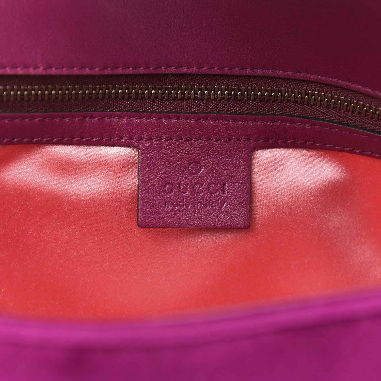 Gucci Velvet Matelasse Small GG Marmont Shoulder Bag Fuchsia Violet Cyclamen 6 of 13